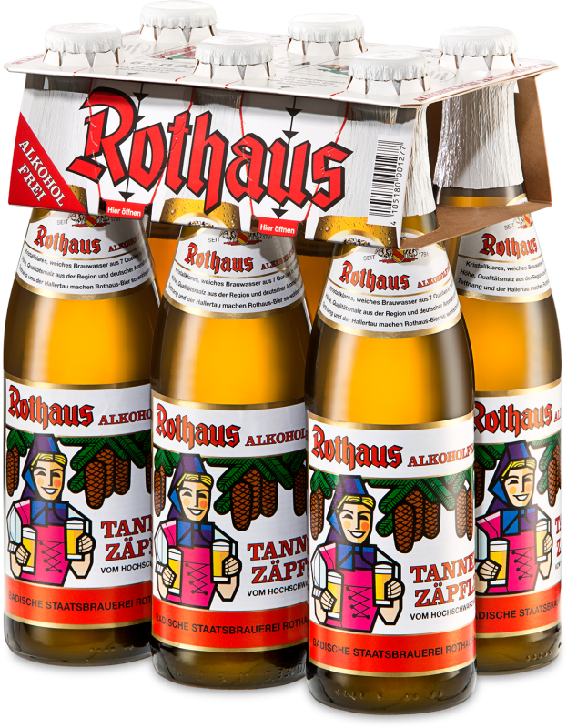 Rothaus Tannenzäpfle Pils Alkoholfrei 6 x 0,33 l (Glas) MEHRWEG Pack zzgl. 0,48 € Pfand