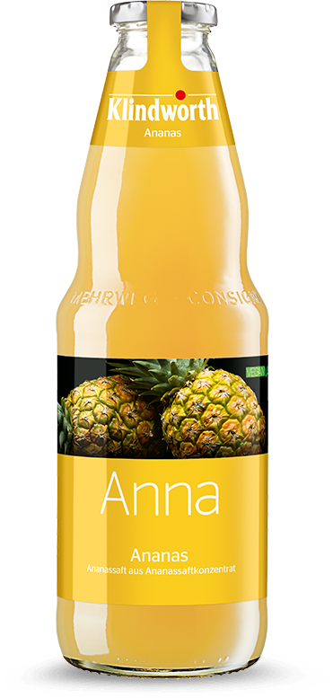Klindworth Anna Ananas Flasche 1 x 0,2 l Glas Mehrweg