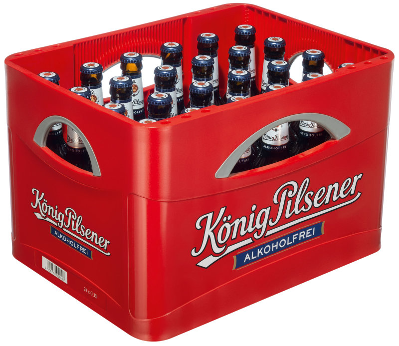 König Pilsener alkoholfrei 24 x 0,33 l (Glas) MEHRWEG Kiste zzgl. 3,42 € Pfand