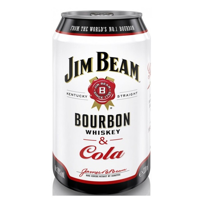 Jim Beam Bourbon & Cola  1 x 0,33 l (Dose) EINWEG zzgl. 0,25 € Pfand