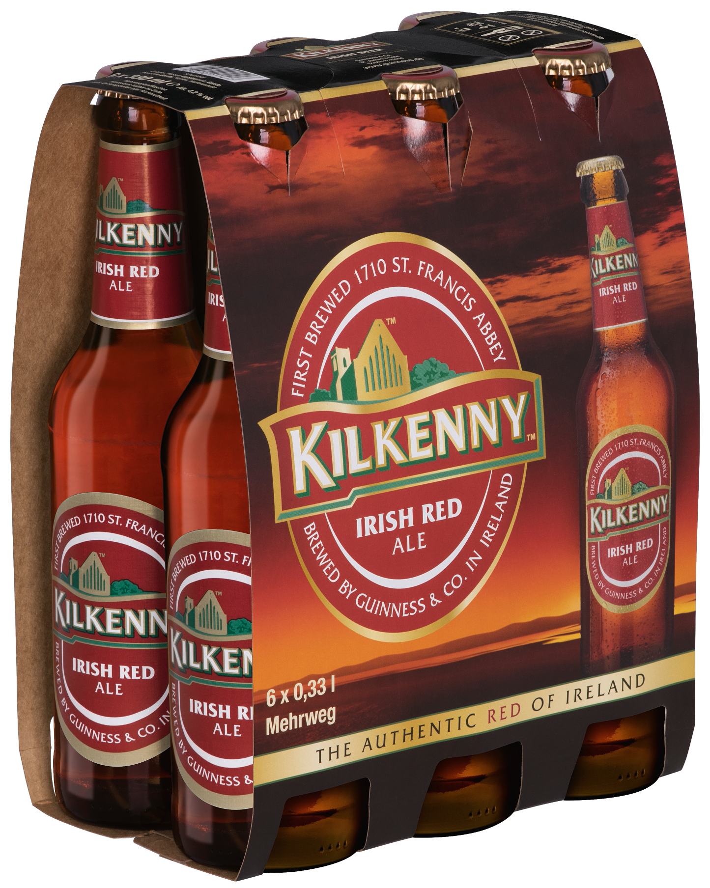 Kilkenny Irish Beer 6er Pack 6 x 0,33 l Glas Mehrweg
