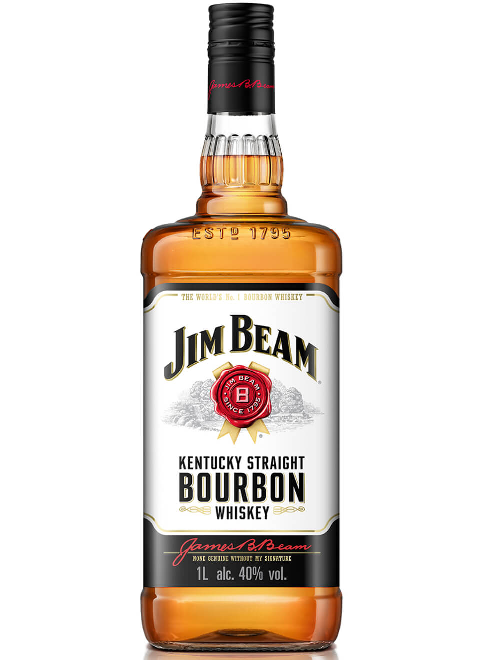 Jim Beam White Kentucky Straight Bourbon Whiskey Flasche 1 x 1 l 