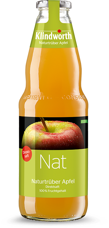 Klindworth Nat Naturtrüber Apfel Flasche 1 x 0,2 l Glas Mehrweg