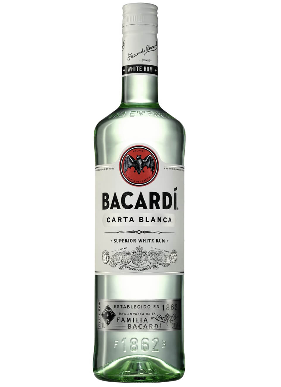  Bacardi Carta Blanca Superior White Rum Flasche 1 x 1 l 