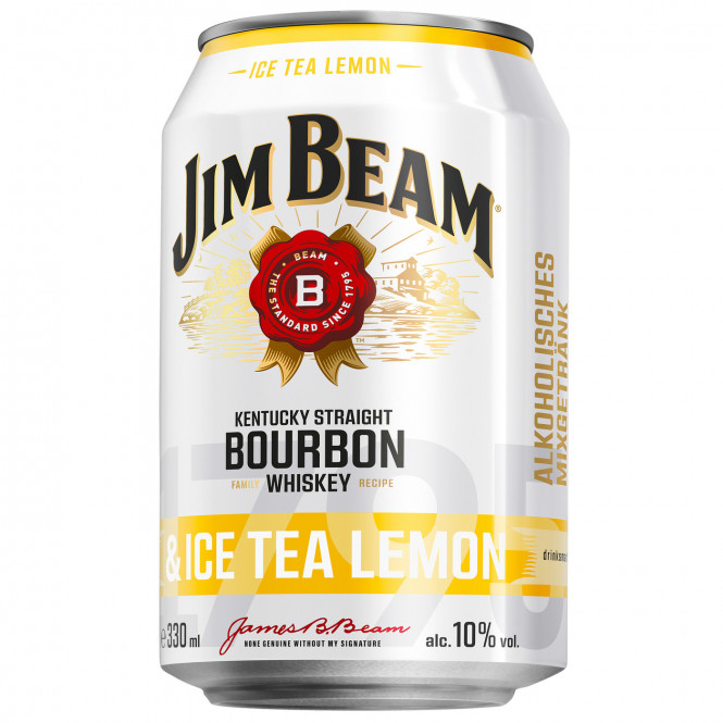 Jim Beam Bourbon Whiskey & Ice Tea Lemon 1 x 0,33 l (Dose) EINWEG zzgl. 0,25 € Pfand 