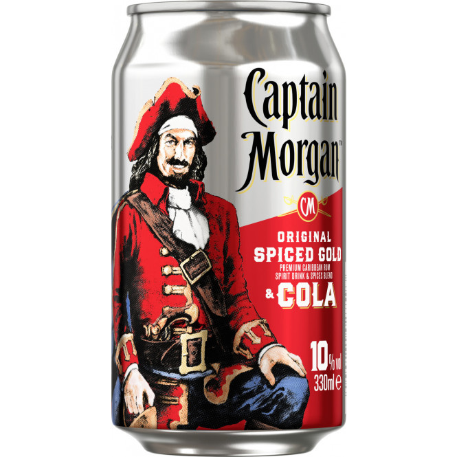 Captain Morgan Original Spiced Gold & Cola  1 x 0,33 l (Dose) EINWEG zzgl. 0,25 € Pfand