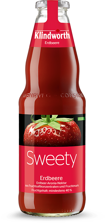 Klindworth Sweety Erdbeere Flasche 1 x 0,2 l Glas Mehrweg 