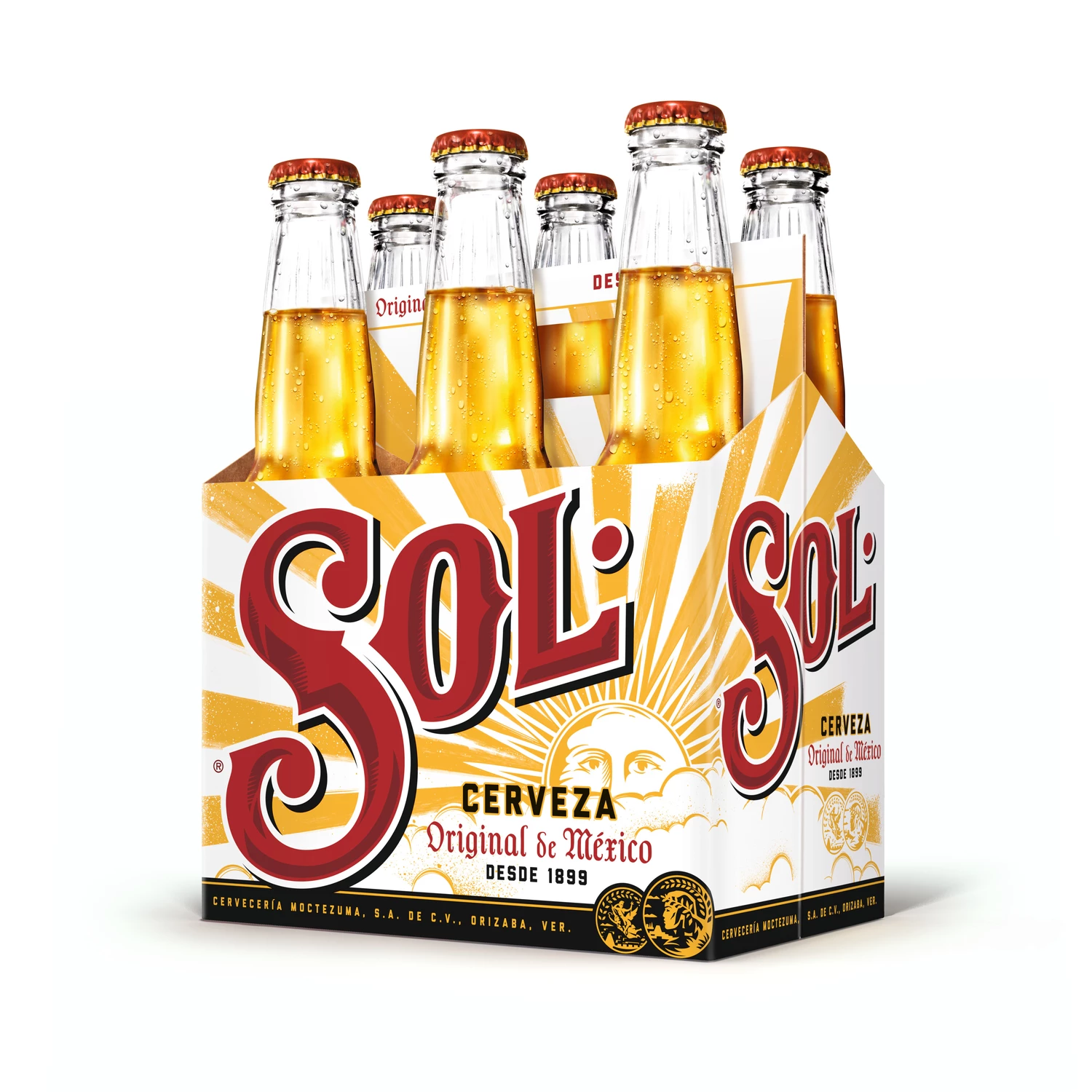 Sol Cerveza 6er Pack 6 x 0,33 l Glas Mehrweg